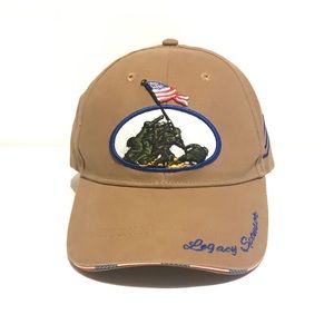 NATIONAL MUSEUM OF THE PACIFIC WAR IWO JIMA FLAG RAISING WWII BASEBALL CAP HAT